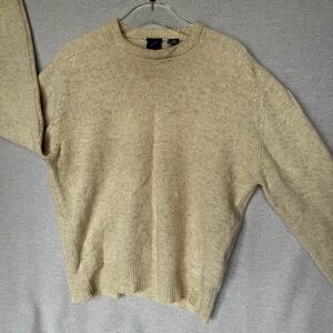 Daniel Hechter Men's cream wool Crewneck Sweater